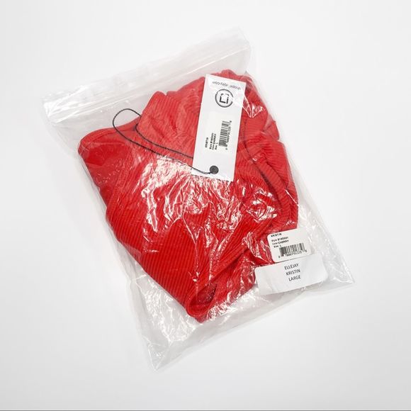 ELLEJAY Kristin One Piece Swimsuit Red Size Large - Picture 2 of 7